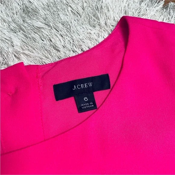 J crew neon pink button back midi dress size 6 - Picture 4 of 6